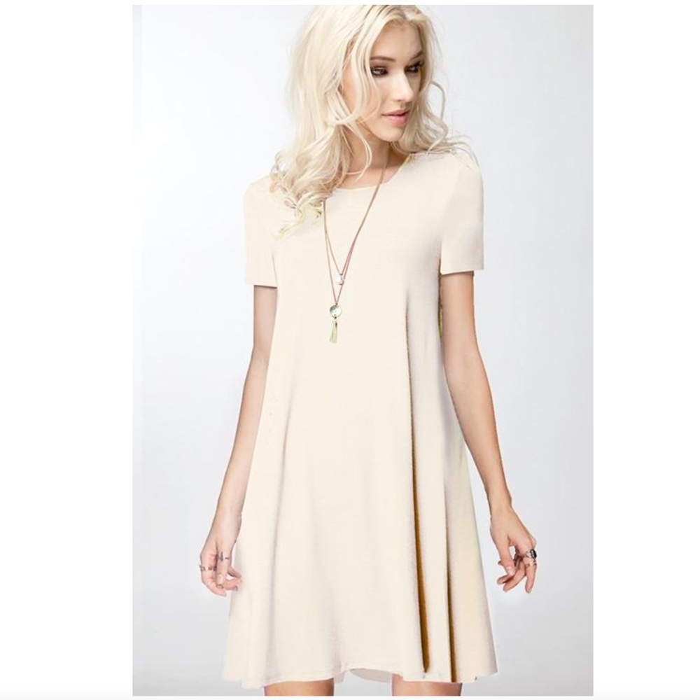 Cream T-Shirt Dress